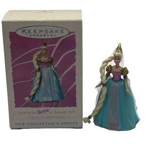 Vintage Keepsake Hallmark Barbie Rapunzel Doll Christmas Ornament 1997 in Box